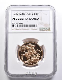 PF70 UCAM 1987 Great Britain 2 Gold Sovereign NGC 5063